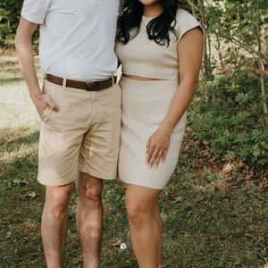 Wilfred cut-out knit mini dress